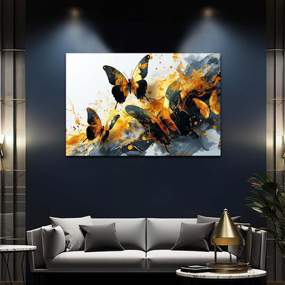 Golden Storm Butterfly Wall Art