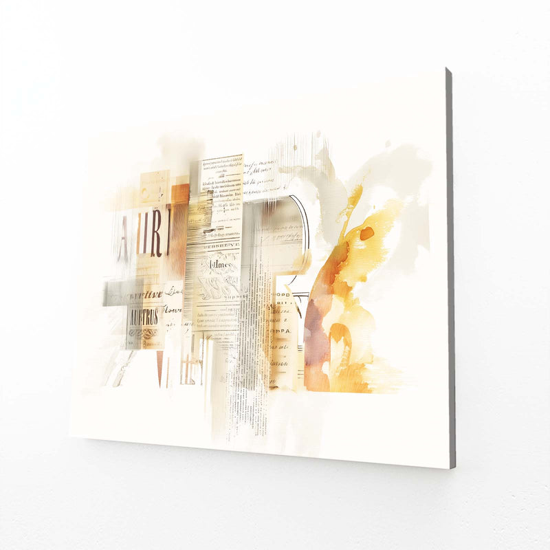 Golden Watercolor Abstract Farmhouse Canvas Art – golden watercolor abstract farmhouse canvas print