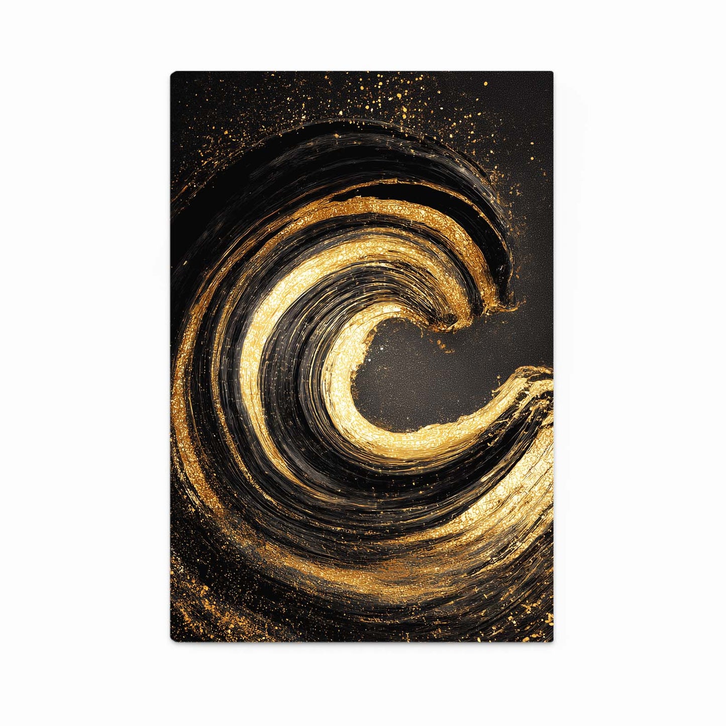 Golden Wave Spiral Canvas – golden wave spiral gold canvas print