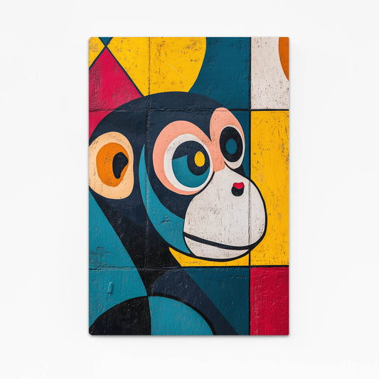 Graffiti Block Face Monkey Wall Decor – graffiti block face monkey canvas print