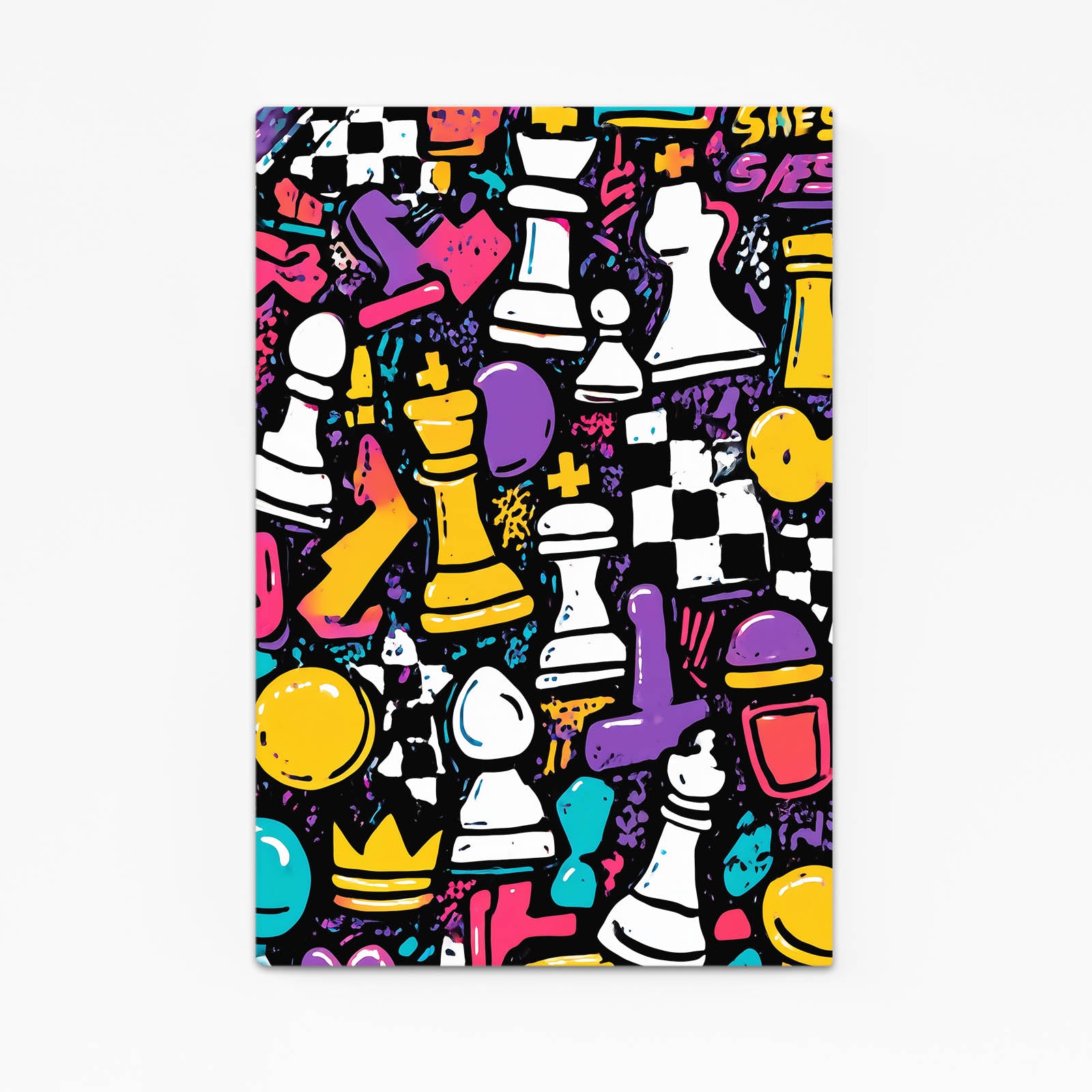 Graffiti Doodle Board Chess Art – graffiti doodle board chess canvas print