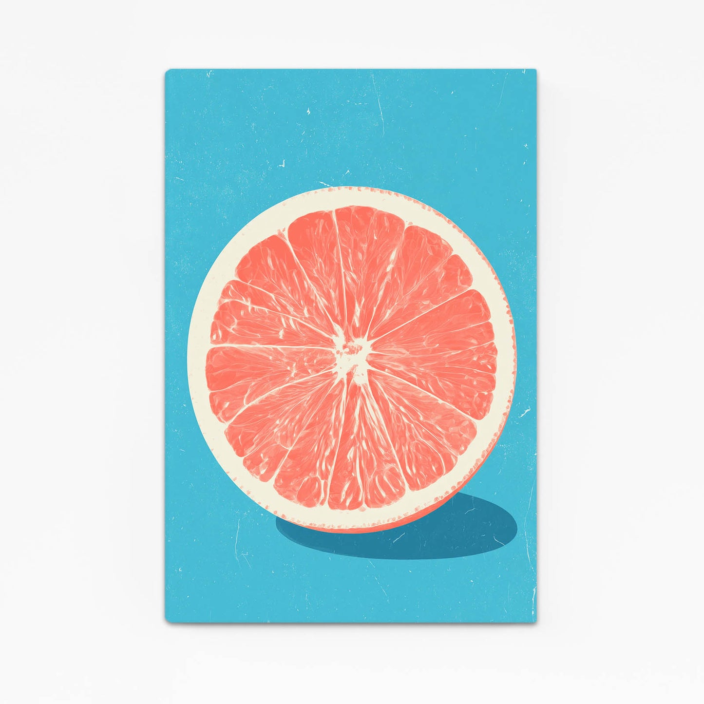 Grapefruit Slice Blue Fruit Wall Art – grapefruit slice blue fruit canvas print