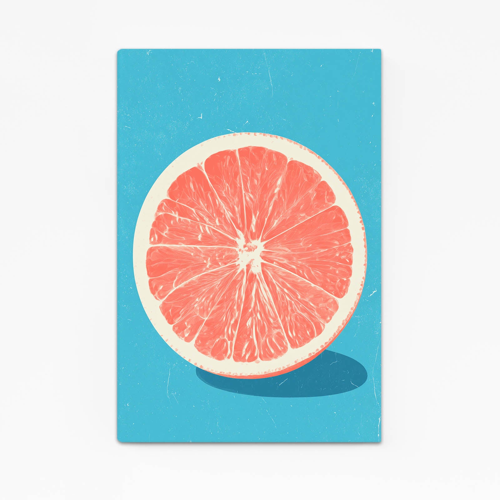 Grapefruit Slice Blue Fruit Wall Art – grapefruit slice blue fruit canvas print
