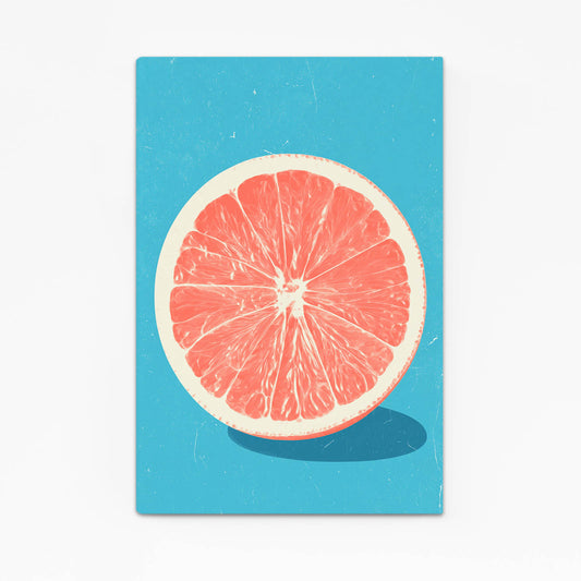 Grapefruit Slice Blue Fruit Wall Art – grapefruit slice blue fruit canvas print