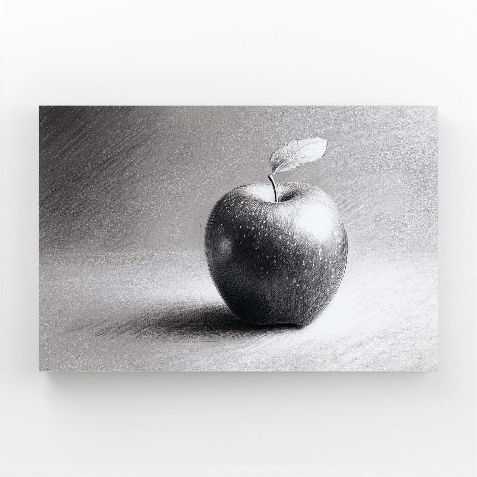 Graphite Sketch Apple Prints – graphite sketch apple canvas print