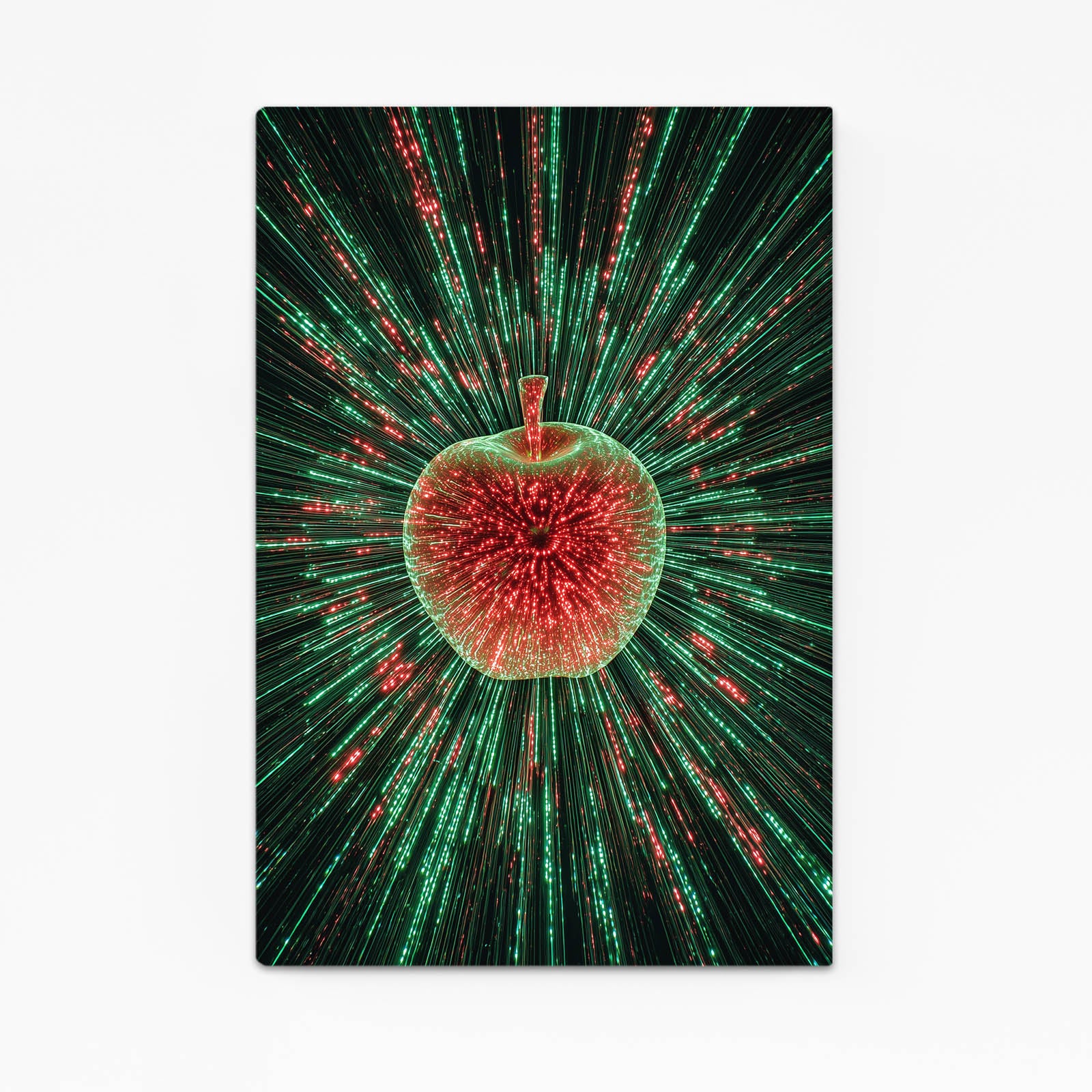 Green Light Burst Apple Wall Decor – green light burst apple canvas print