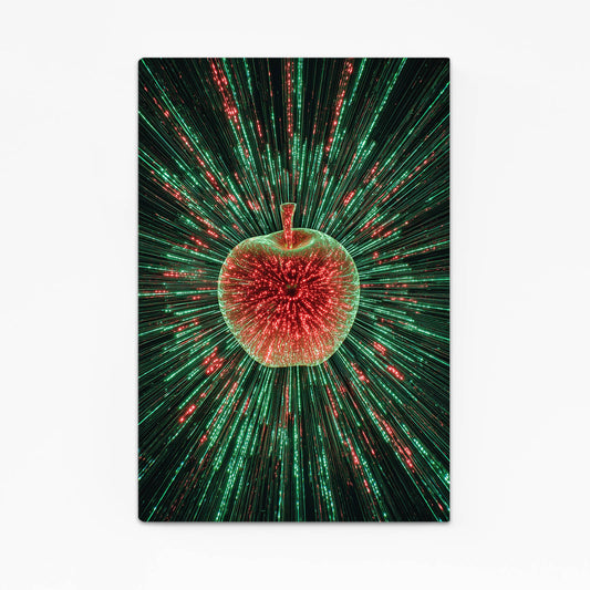 Green Light Burst Apple Wall Decor – green light burst apple canvas print