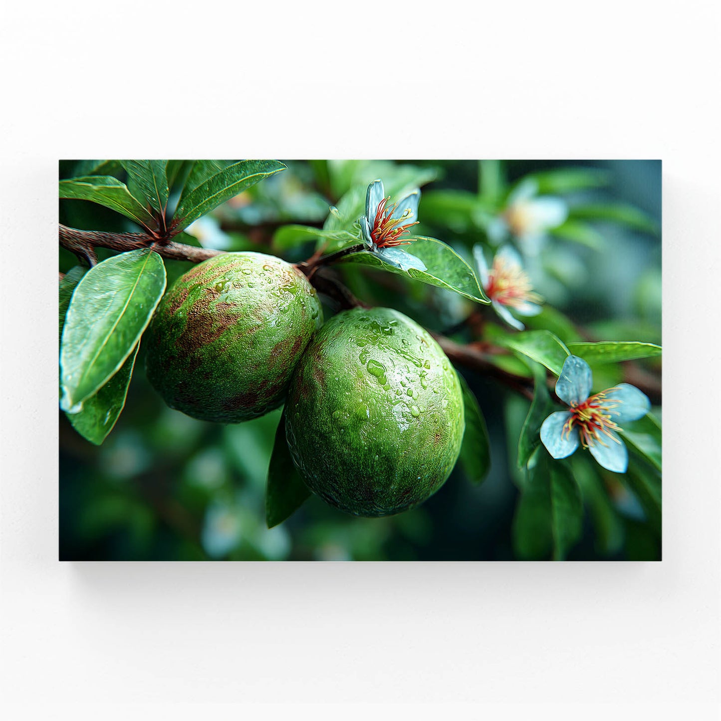 Green Plum Branch Fruit Art – green plum branch fruit canvas print