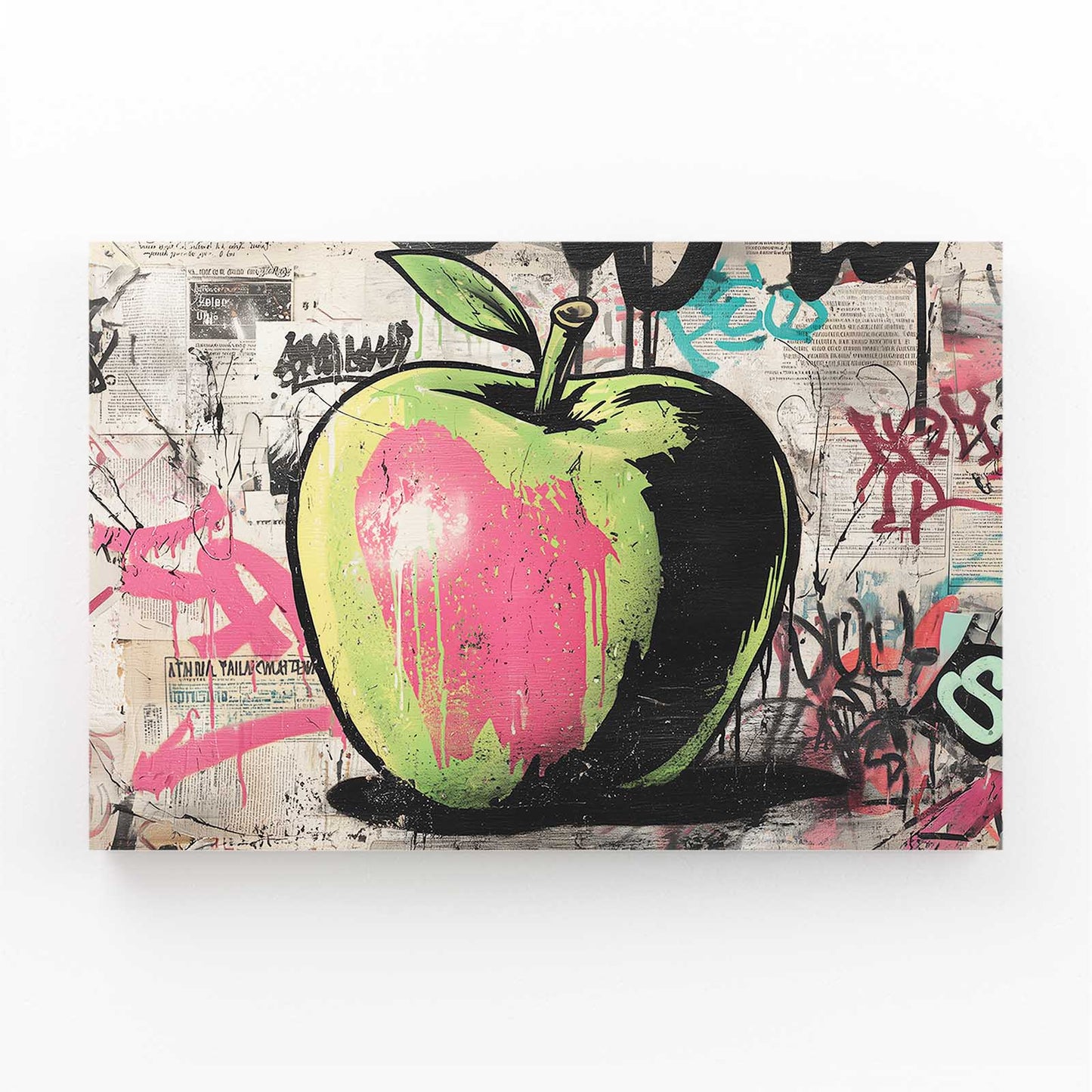Green Street Art Apple Canvas Art – green street art apple canvas print
