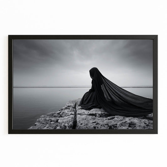 Grey Cloak Wall Art Photography – canvas print on white background