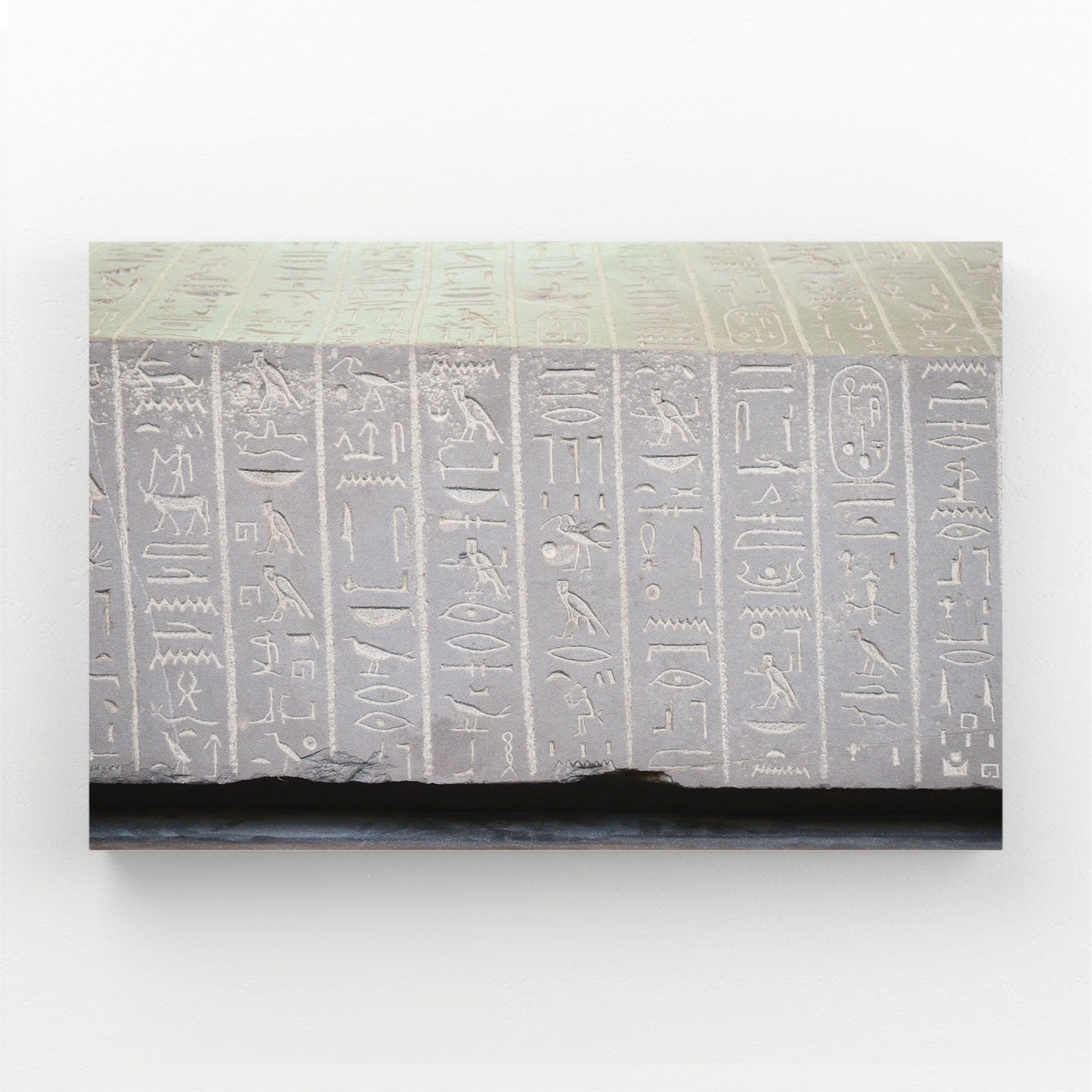 Grey Stone Hieroglyphs Egyptian Wall Decor – grey stone hieroglyphs egyptian canvas print