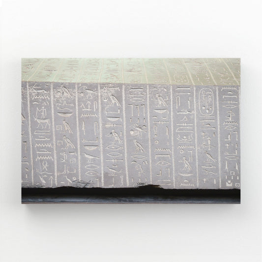 Grey Stone Hieroglyphs Egyptian Wall Decor – grey stone hieroglyphs egyptian canvas print