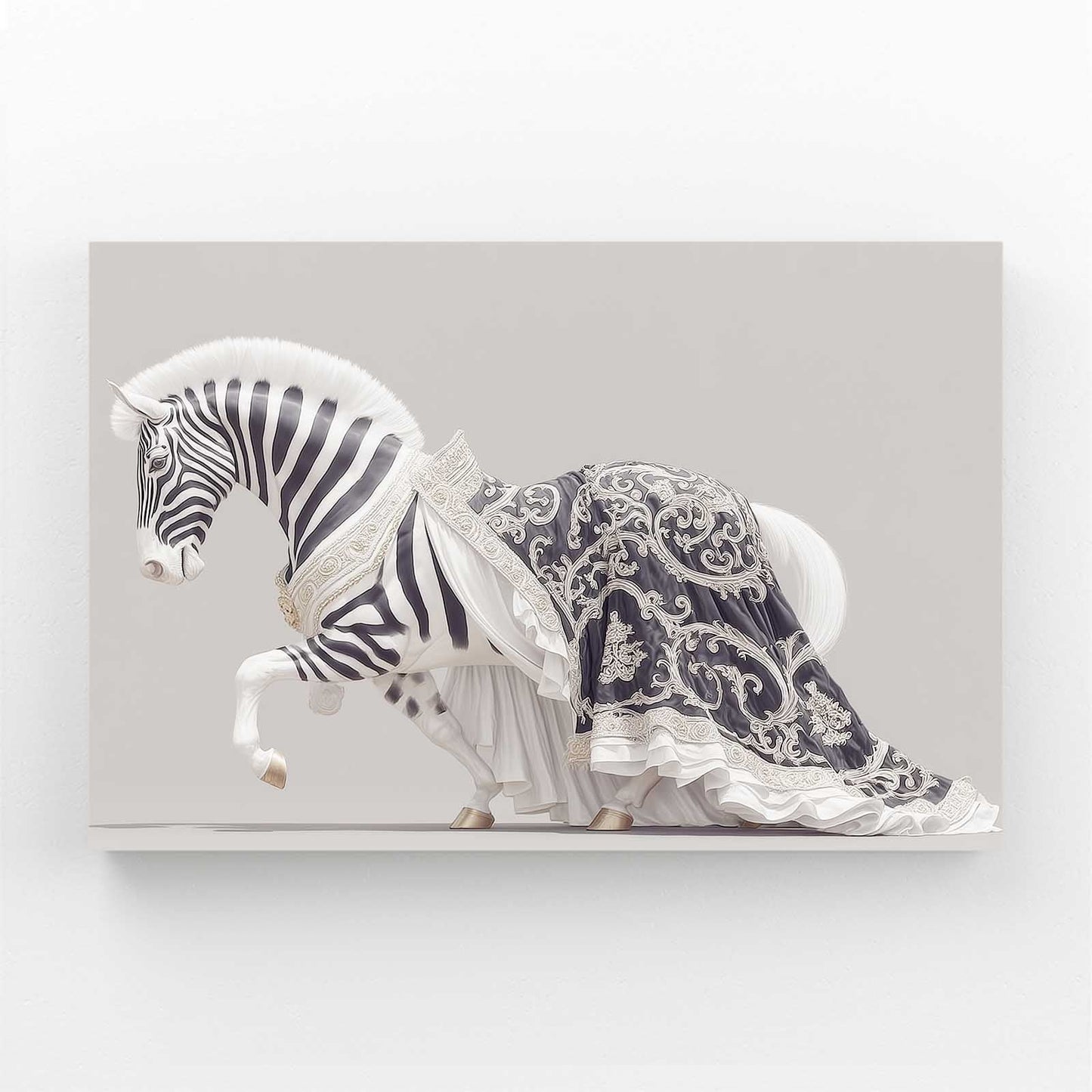 Grey Zebra Canvas – grey canvas print