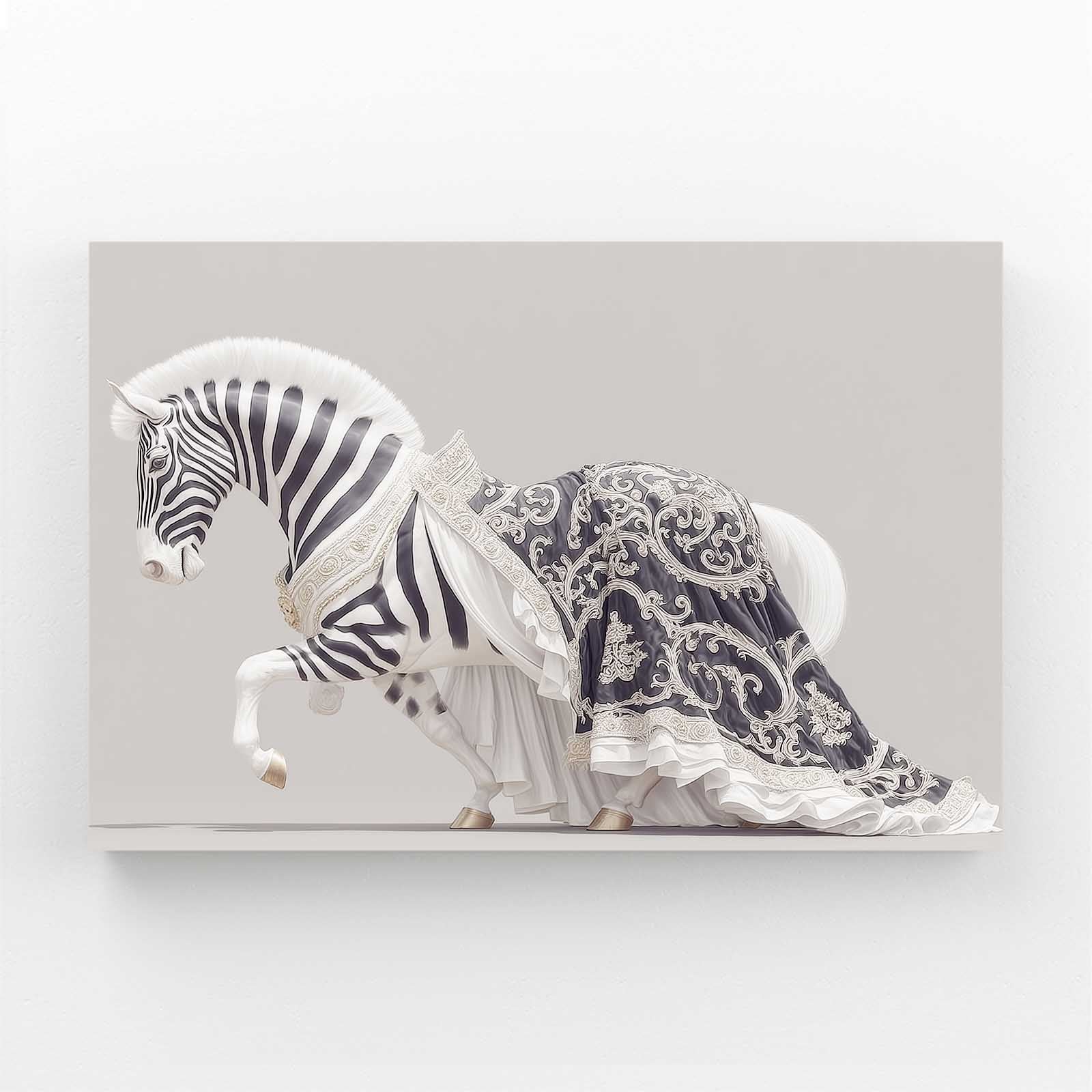 Grey Zebra Canvas – grey canvas print