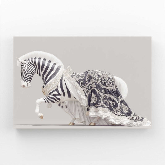 Grey Zebra Canvas – grey canvas print