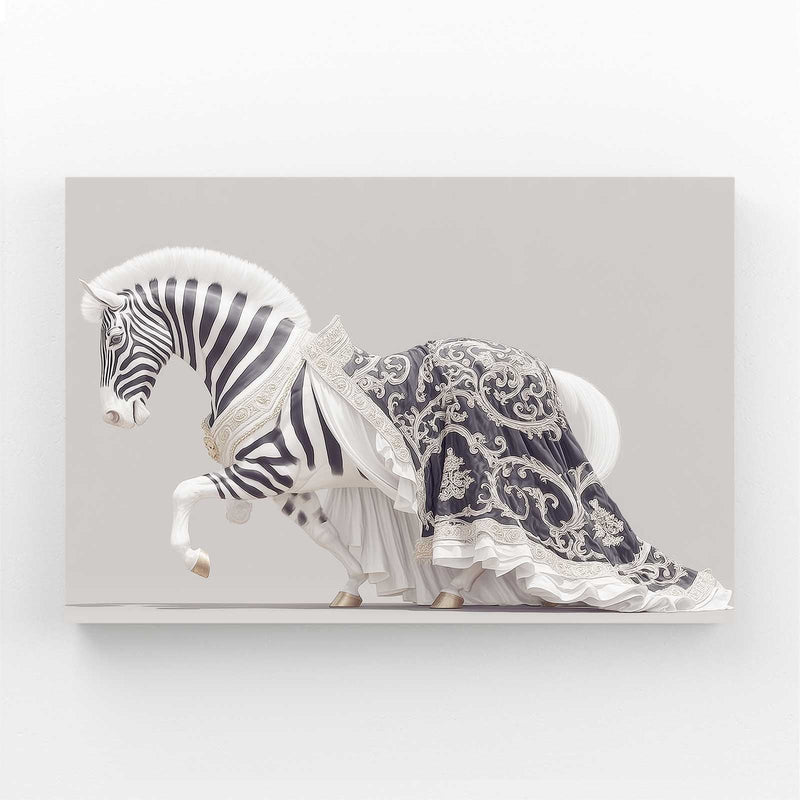 Grey Zebra Canvas – grey canvas print