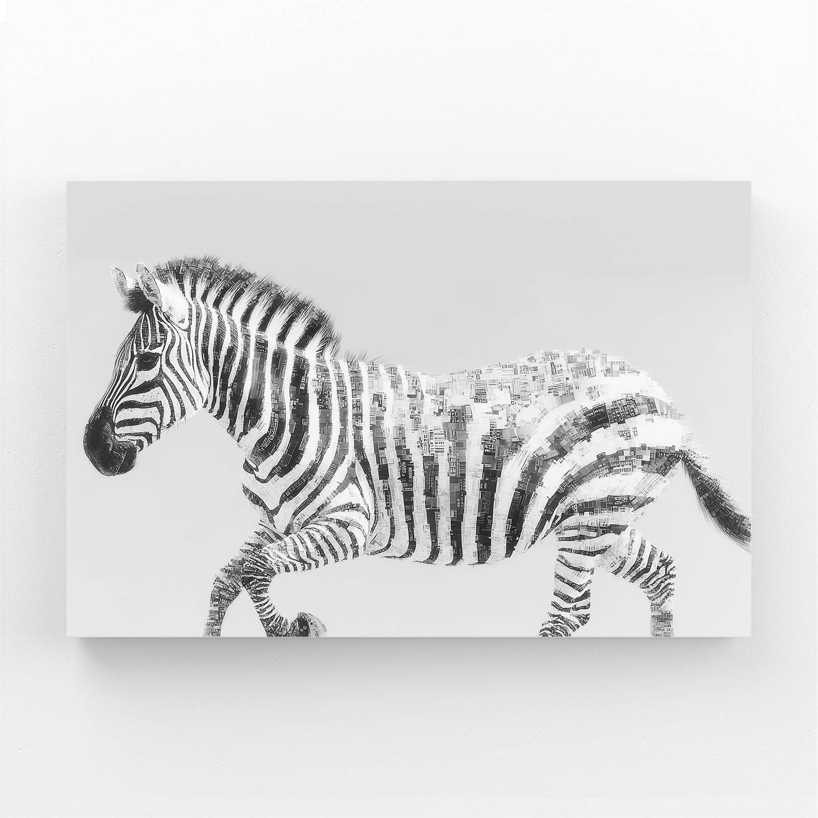 Grey Zebra Prints – grey canvas print