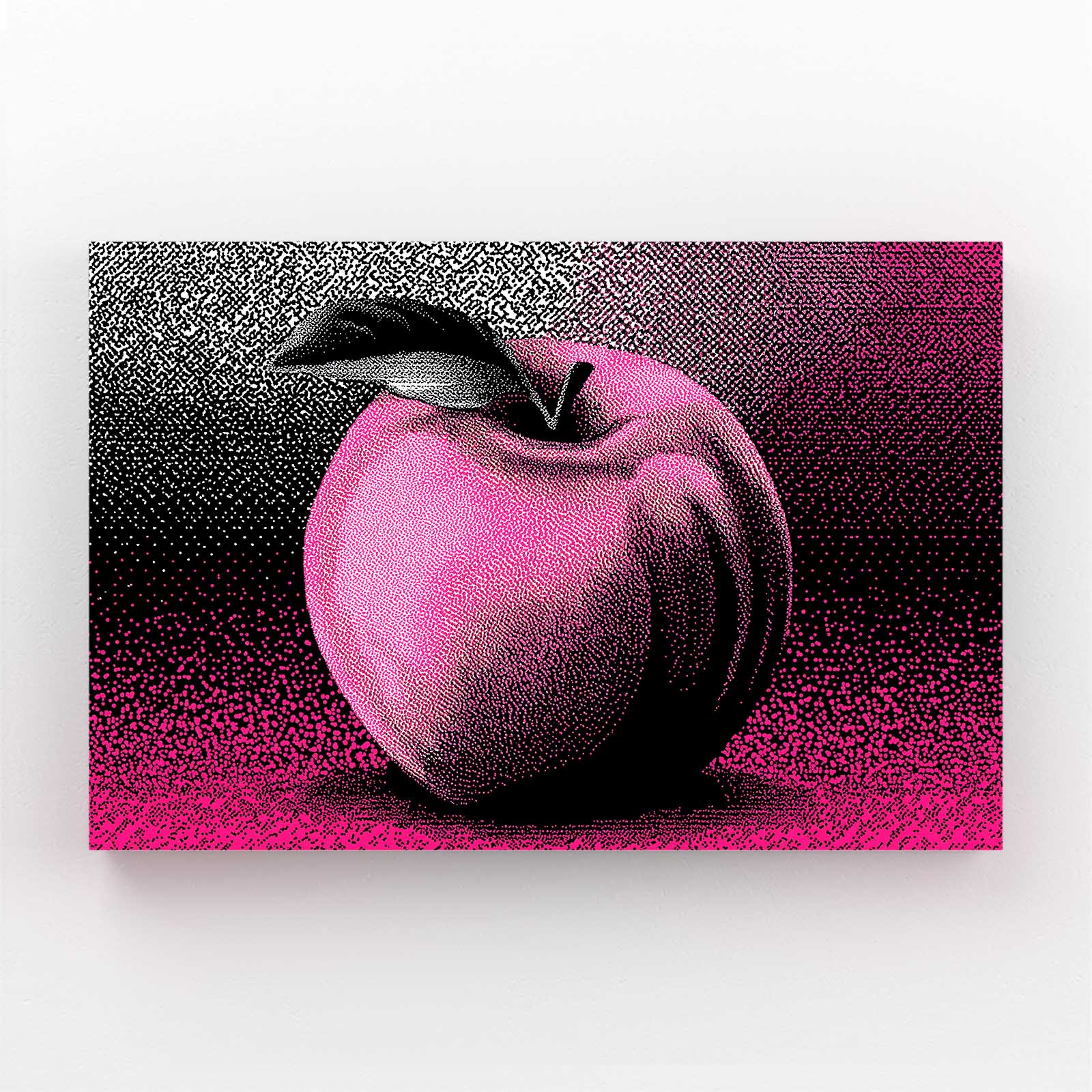 Halftone Pink Pop Apple Prints – halftone pink pop apple canvas print