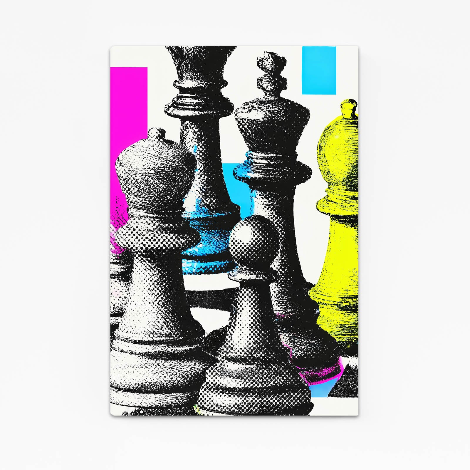 Halftone Pop Pieces Chess Canvas Art – halftone pop pieces chess canvas print