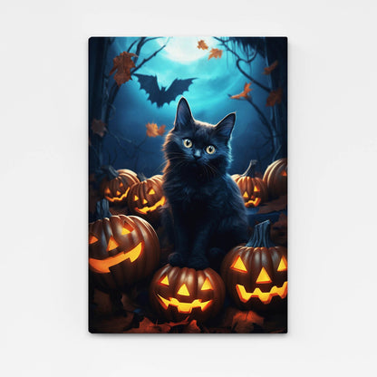 Halloween Night Cat Wall Art