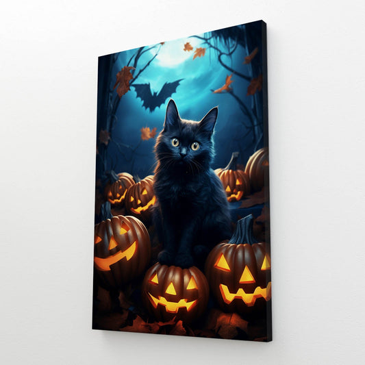 Halloween Night Cat Wall Art