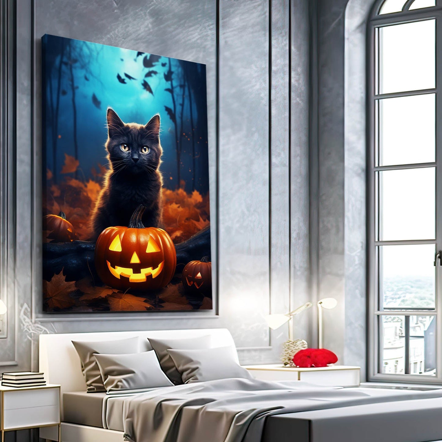 Halloween Wall Art Cat