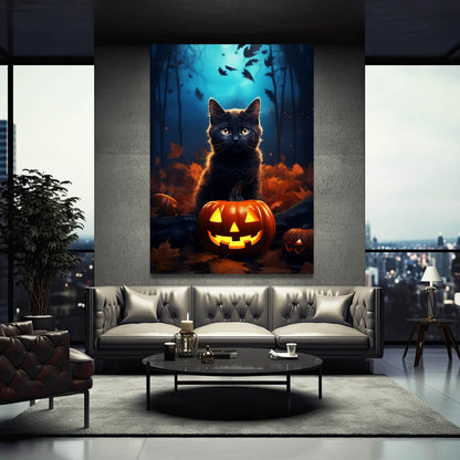 Halloween Wall Art Cat