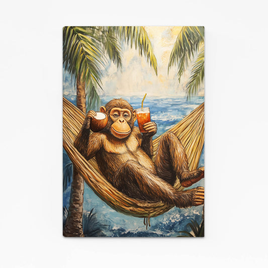 Hammock Coconut Break Monkey Prints – hammock coconut break monkey canvas print