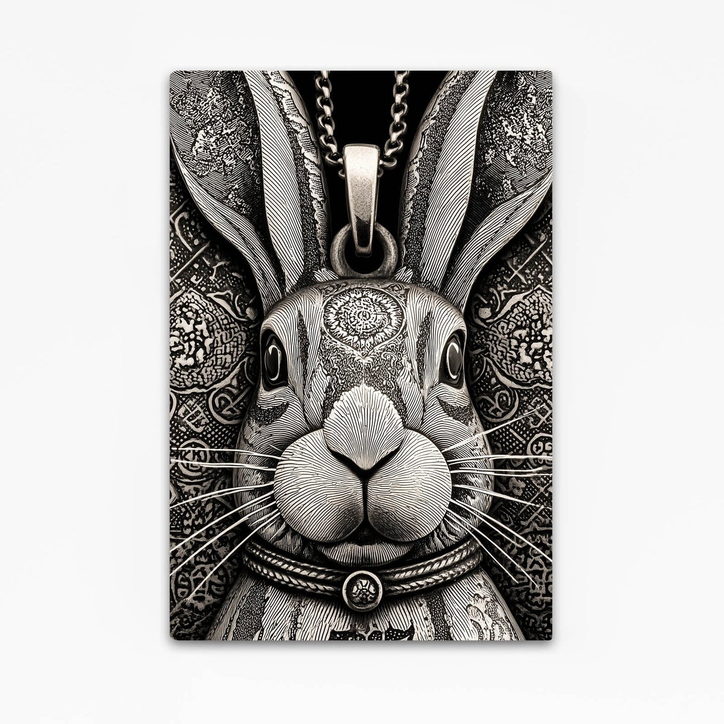 Head Bunny Prints – angled canvas view on white background