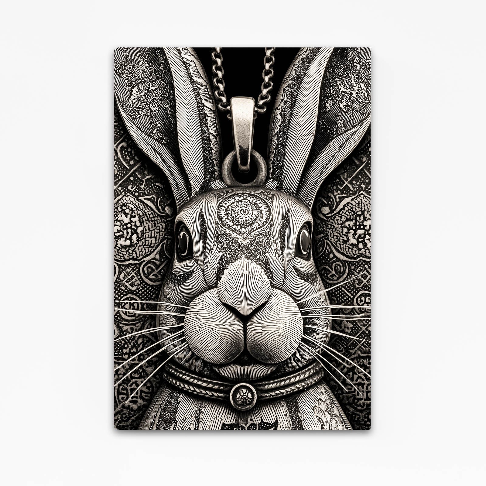 Head Bunny Prints – angled canvas view on white background