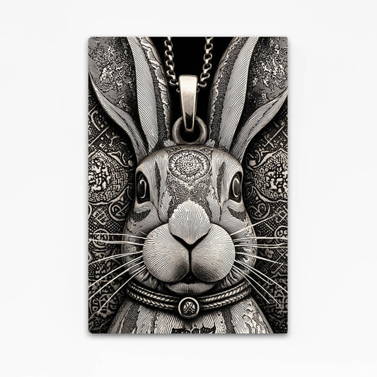 Head Bunny Prints – angled canvas view on white background
