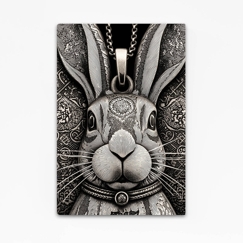 Head Bunny Prints – angled canvas view on white background