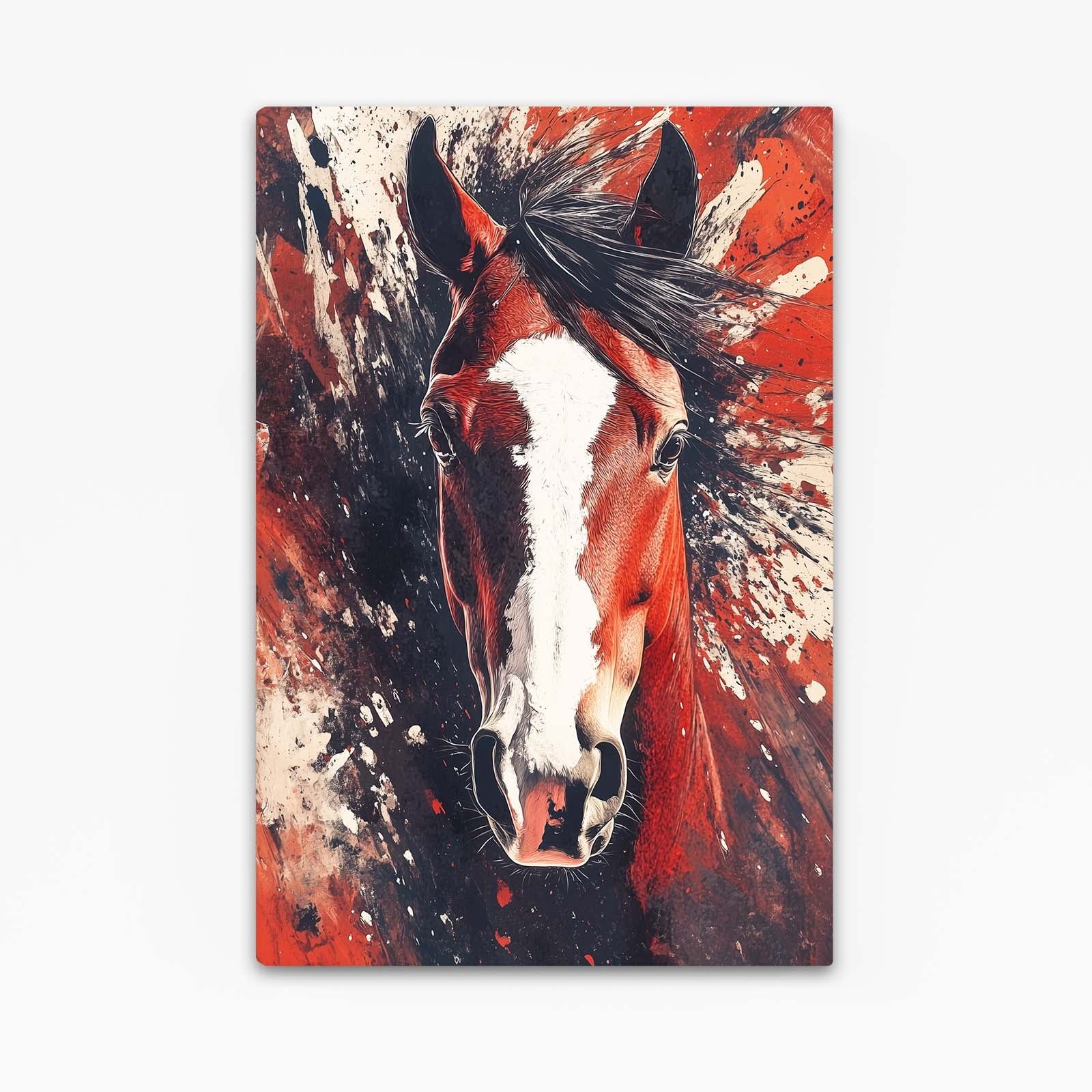 Head Horse Art – angled canvas view on white background