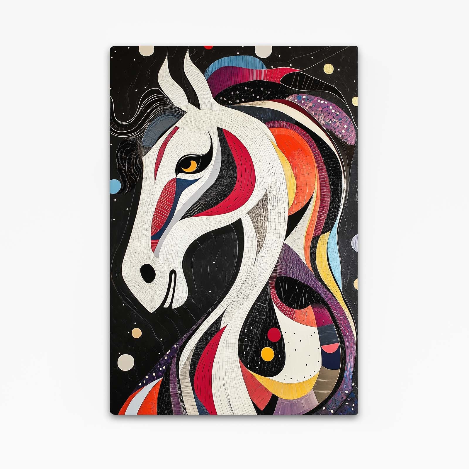Head Horse Prints – angled canvas view on white background