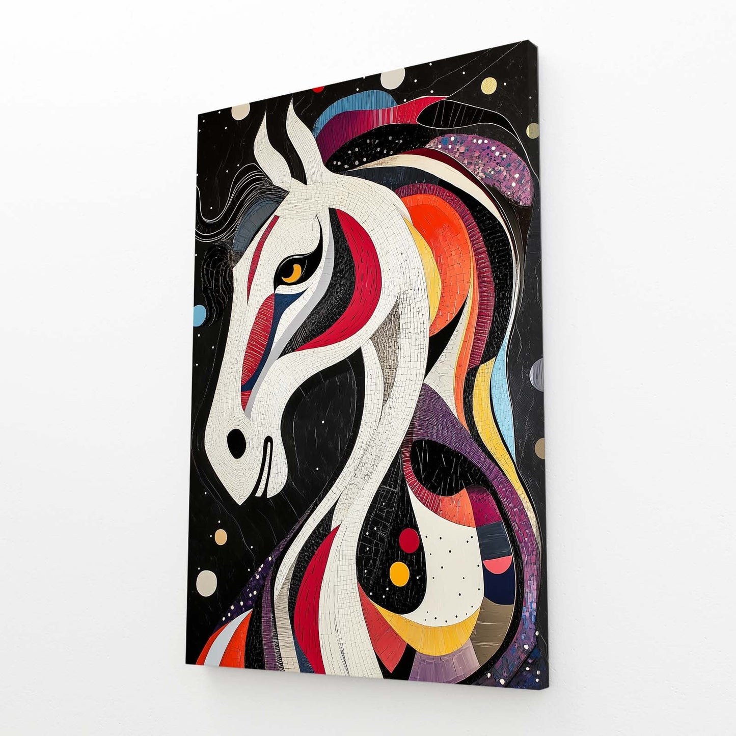 Head Horse Prints – angled canvas view on white background