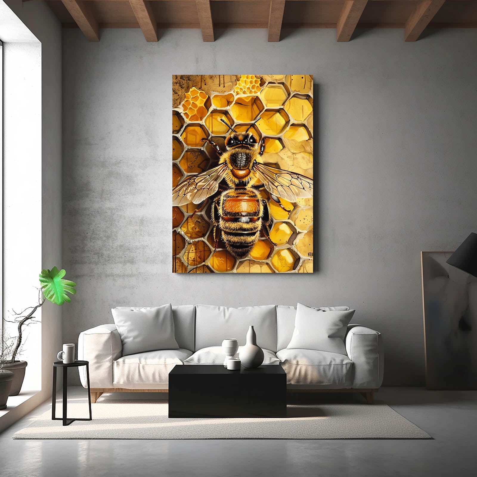 Honeycomb Bee Wall Art
