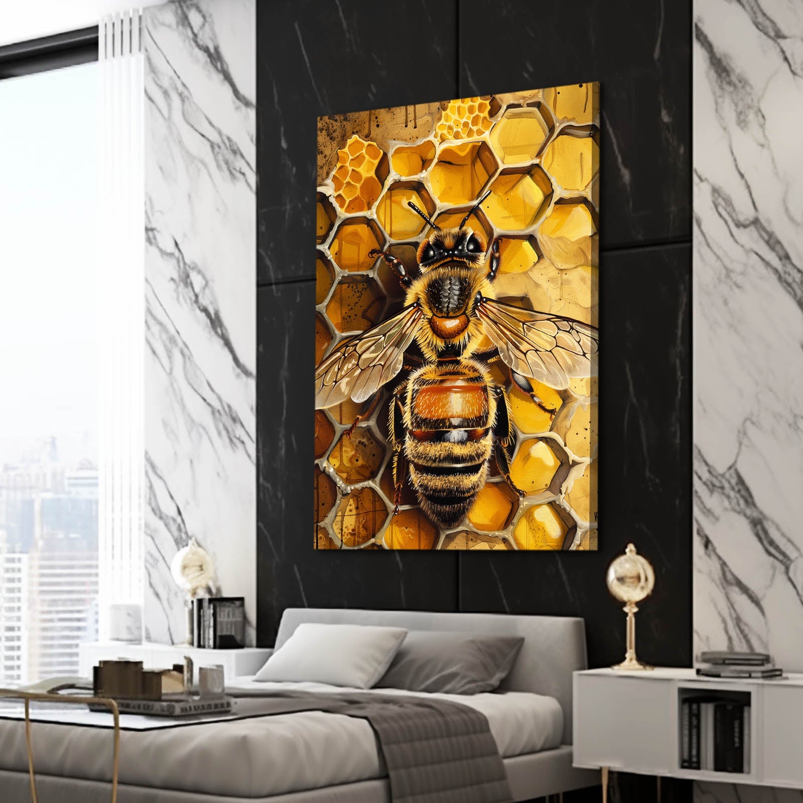 Honeycomb Bee Wall Art