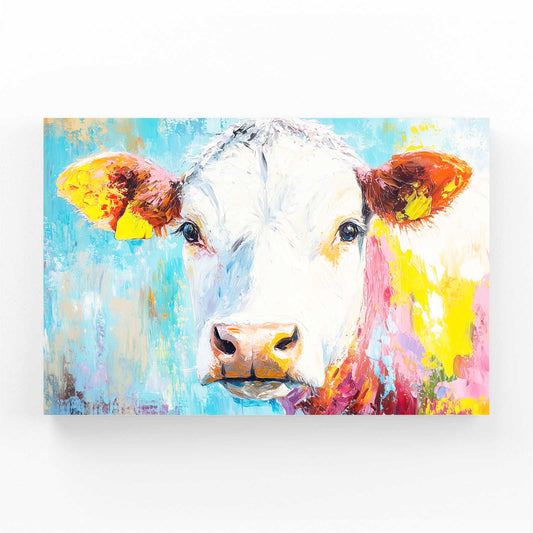 Horizontal Cow Prints – angled canvas view on white background