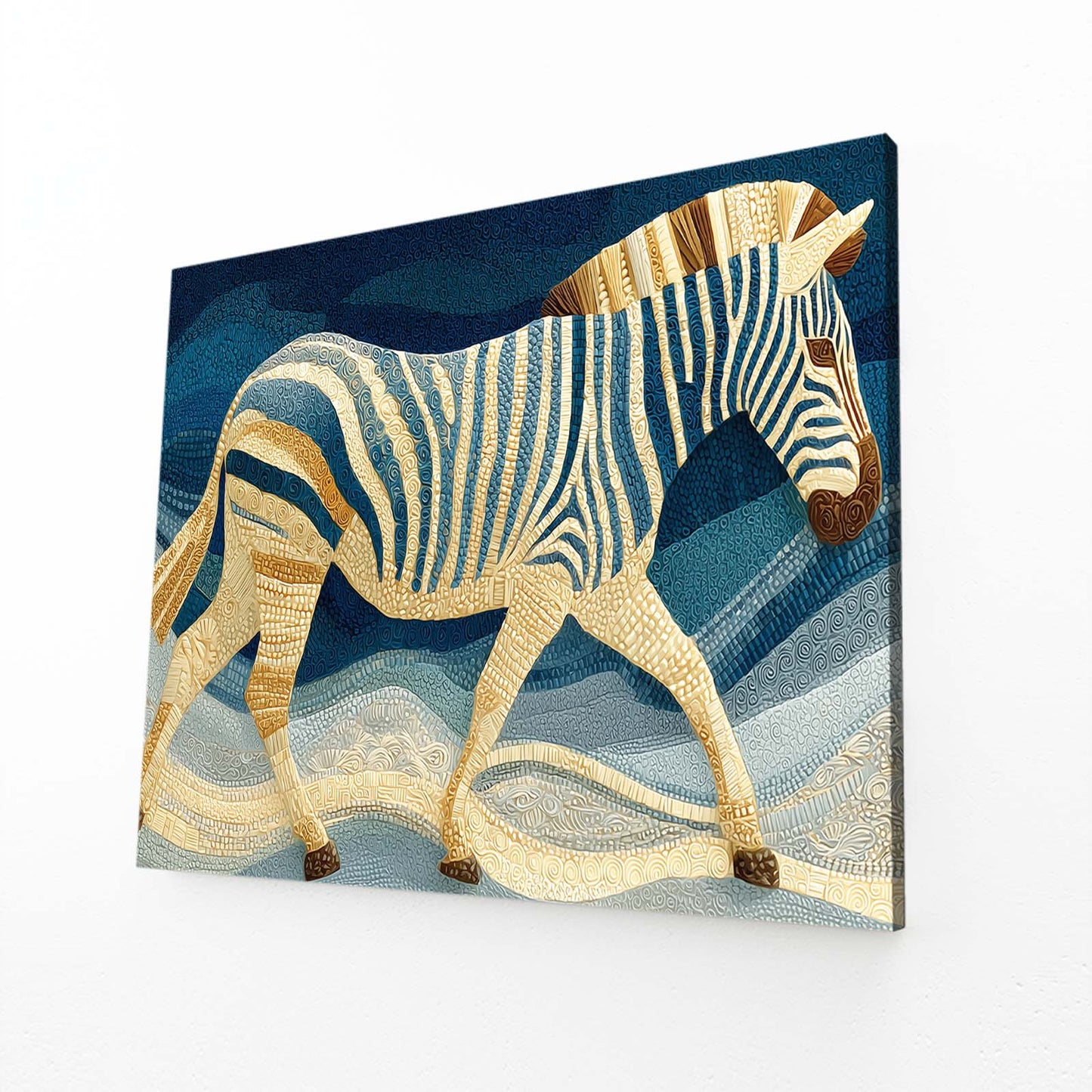 Horizontal Zebra Prints – angled canvas view on white background