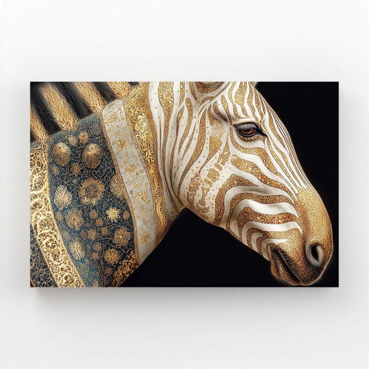 Horizontal Zebra Wall Art – styled in a furnished interior