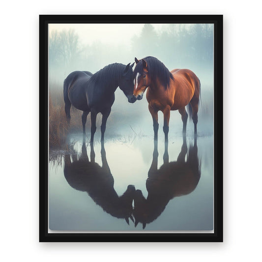 Horse Canvas – with Premium Black wood frame