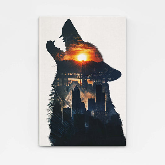 Howling Wolf Canvas