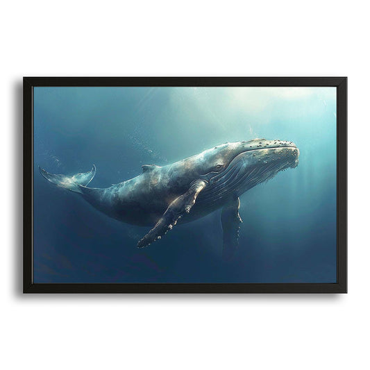 Humpback Whale Canvas Art – canvas print on white background