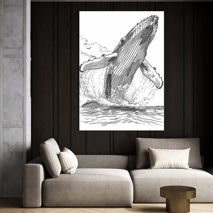 Humpback Whale Line Art
