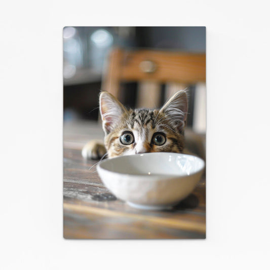 Hungry Stare Cat Wall Art