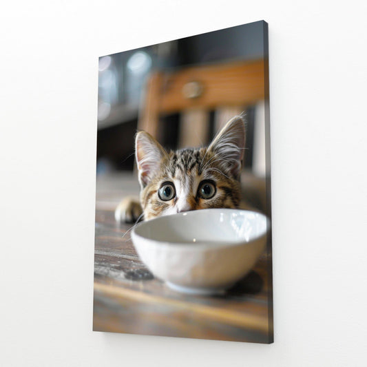 Hungry Stare Cat Wall Art