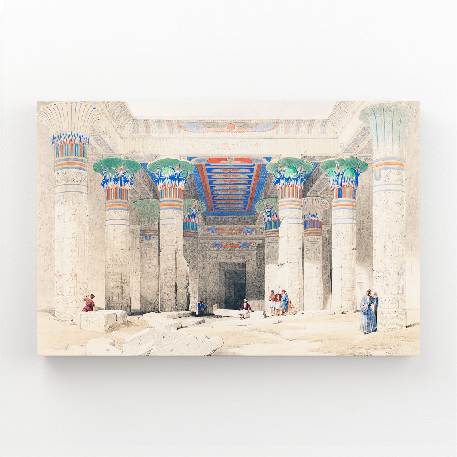 Illustrated Temple Columns Egyptian Prints – illustrated temple columns egyptian canvas print