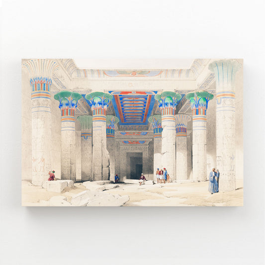 Illustrated Temple Columns Egyptian Prints – illustrated temple columns egyptian canvas print