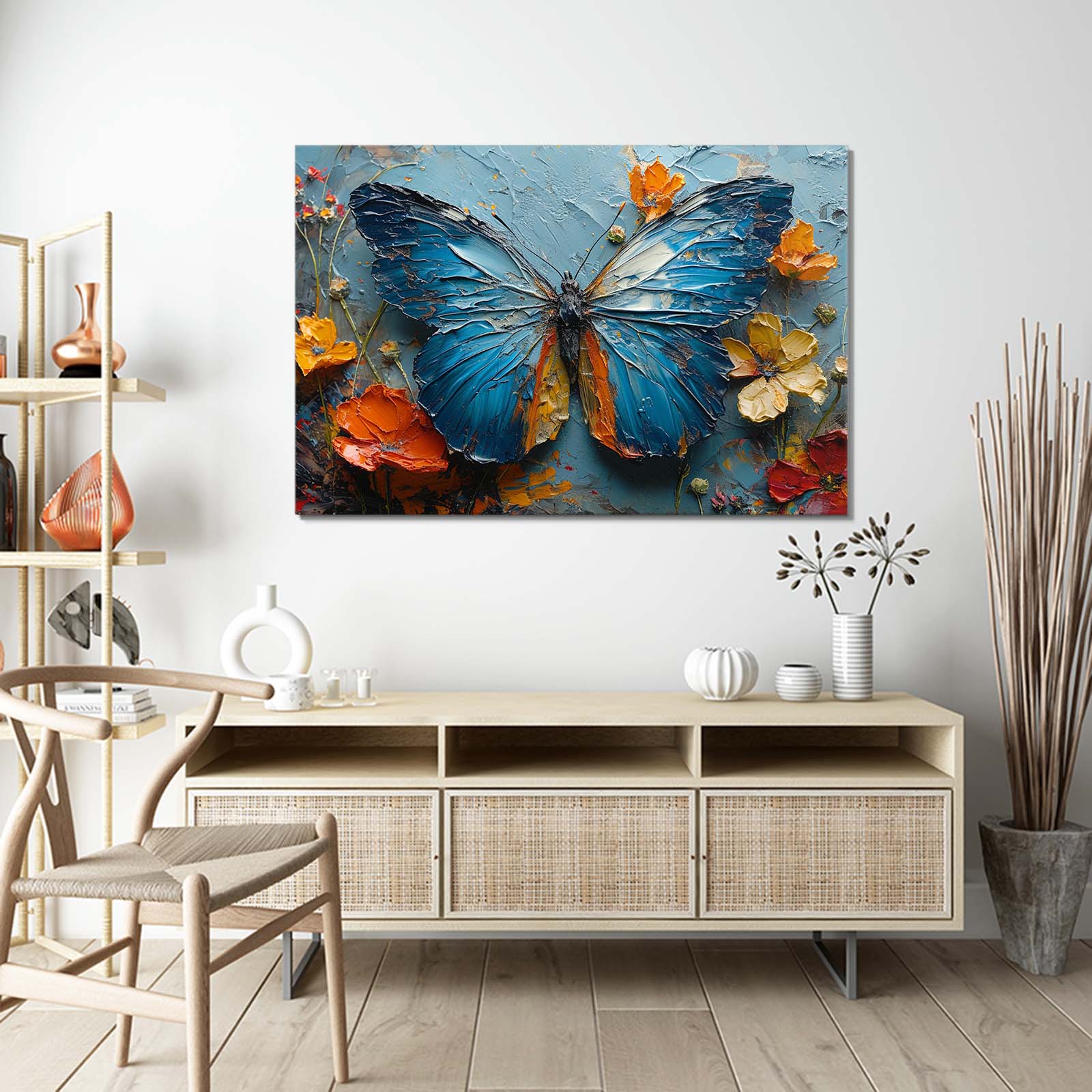 Impasto Butterfly Wall Art