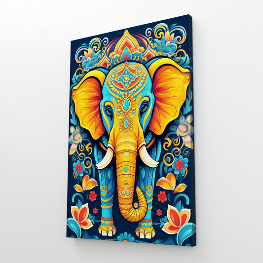 Indian Painted Elephant Art